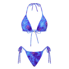 hirigin Women 2 Pieces Bikini Swimsuit Spaghetti Strap Top Tie Side Triangle G-Thong Bathing Suit Beach Holiday Swimwear