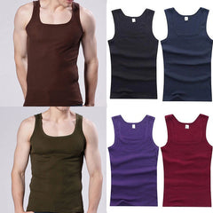 New Casual Bodybuilding Vest Summer Plus Size Men Clothing Tank Tops Black White Gray Singlets Sleeveless Fitness Men Vest Tees