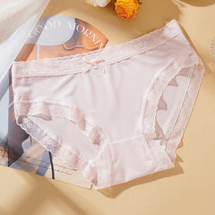 נשים תחתונים סקסיים צבע Soild לנשימה תחתוני תחרה קשת הלבשה תחתונה דק במיוחד שקוף תחתונים חדש