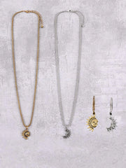 Asymmetrische Accessoires mit Sonne und Mond, Herren- und Damenhalsbänder aus Titanstahl, die zu jedem Stil und jeder Persönlichkeit passen.