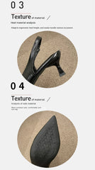 Fashion Female Shoes 2025 New Women's Pumps Solid Color Simple Mid Heel Shoes Sexy Pointed Toe Slingback Elegant Dress Shoes