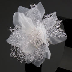 Weiße Haarspange mit Blumenmuster, Haarschmuck für Hochzeiten und Abschlussbälle, Haarnadeln aus Perlenstoff, Brautschmuck, Diademe, Haarschmuck für Damen, Geschenkideen