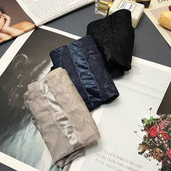 3PCS Panties Women Seamless Briefs Female Underpants Ultra-thin Underwear High Rise Panties Solid Comfy Lingerie Ice Silk