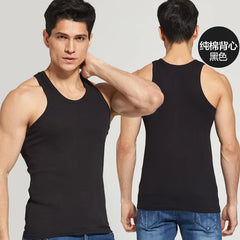 HOT Sale Men's Casual Tank Tops Summer Bodybuilding Sleeveless Vest Square Collar Fashion Male Tees Workout Vest Factory Outlet