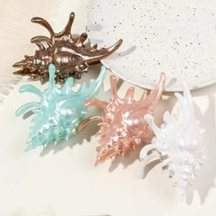 קליפס טופר כריש אוקיינוס לנשים קליפס טופר קונכייה לשיער לאביזרי שיער חוף חמודים