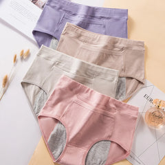 4pcs High-waisted Oversized Physiological Underwear Cotton Underwear WOMEN'S Menstrual Leakproof Safety Sanitary Pants