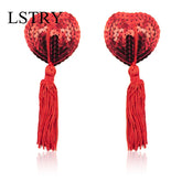 2025 Sexy Exotic Accessories Women Lingerie Sequin Tassel Breast Bra Nipple Cover Pasties Stickers Petals Clothing