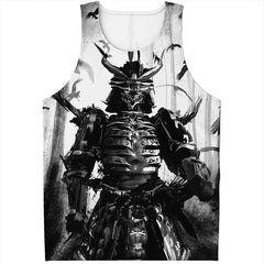 Fashion Japanese Samurai Graphic Mens Tank Tops Summer Trend Streetwear 3D Printed Sleeveless T Shirts Loose Harajuku Kids Vest