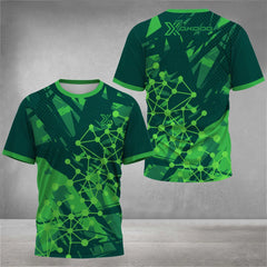 Fashion 3D Tie-Dye Print T Shirt For Men Summer Quick Dry Short Sleeve Outdoor Tennis Sports T-Shirt Casual Breathable Loose Top