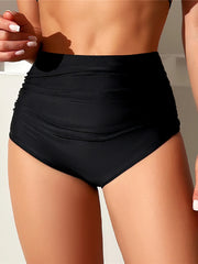 S - XL Scrunch Butt High Waist Bikini Bottom Swim Brief Women Swimwear Female Bather Brazilian Tanga Panties Underwear V6570D