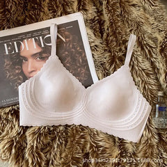 Striped design summer underwear for women, breathable, thin bra, anti-sagging, seamless, no underwire