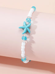 Minimalist Design Bohemian Style Summer Beach Women's Foot Chain Starfish Bead Shaped Women's Party Banquet Fashion Accessories