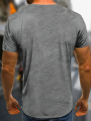 Summer Casual Men's T-Shirt 3d Printed Henry Shirts English Letter Pattern Tees Tops Vintage Round Neck T-Shirt Men's Clothing