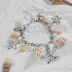 Bohemian Beach Style Bracelet For Women Starfish Shell Charm Bangle Girls Summer Fashion Jewelry Accessories