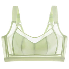 נשים חזיות גדולות תחתונים מלא קאפ דק קיץ דק במיוחד נגד נפול מינימיזציה פוש אפ