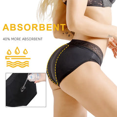 Women Menstrual Period Panties Underwear 4 Layers Plus Size Heavy Flow Absorbency Leakproof Physiological Sanitary Lingerie