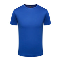 Schnelltrocknendes Rundhals-T-Shirt für Damen und Herren, 2023, individuell bedrucktes und gesticktes Logo, Sport- und Fitness-T-Shirt, Kurzarm, 10 Farben