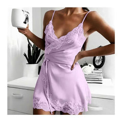 Sexy Underwear Sexy Underwear One-piece Short Nightdress Lace Lace Pajamas Nightdress Sexy Nightdress Womens Sleepwear