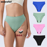 Menstruationsunterwäsche, Baumwoll-Menstruationsslips, hochgeschnitten, saugfähig, für starke Menstruation