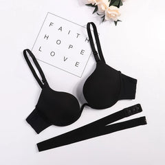 Sexy Womens lingerie with a deep u-neck ecmln push-up, u-shaped bra, sexy bras,underwear with a cut on the back, underwear