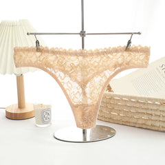 Sexy Female Lingerie Lace trim Sexy Thongs Women Low-Rise Briefs Floral Embroidery Underpants Female Lingerie