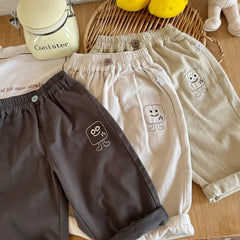 Korea Baby Boy Sweatpants Children Autumn Long Pants Kids Boys Sport Solid Color Trousers Infant Panties Toddler Spring Bottoms