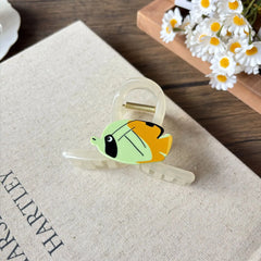 בוהמי אצטט אוקיינוס בעלי חיים שיער קליפים לנשים החלקה קיץ חוף שיער אביזרים מצוירים דג לוויתן מתנות חבילה מרובה