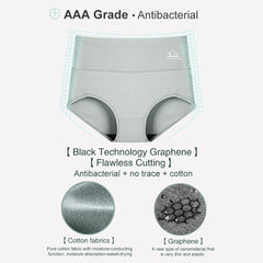 5 Pack Women's Cotton High Waisted Underwear - Tummy Control & Butt Lift, Graphene Antibacterial, Breathable Comfort, No Ride Up