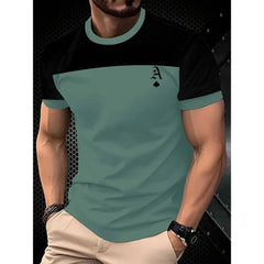 חולצת טי לגברים קיץ שרוולים קצרים קז'ואל אופנתי לגברים חולצת טי נושמת ספורט חולצות צווארון עגול בגדי גברים 100% פוליאסטר