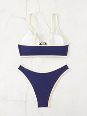 Micro Bikini Halter Swimsuit For Women 2025 Sexy Swimwear Brazilian Bikini Set Thong Biquini Swim Suits Blue Beachwear Female