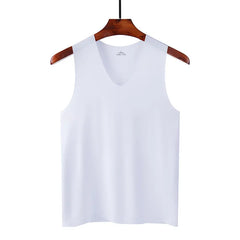 Sommerliches Herren-Tanktop, einfarbig, schnelltrocknend, Fitnessweste, ärmellos, Lauf- und Sporttrend, Kurzarm-T-Shirt