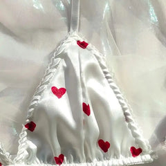 Women's Erotic Lingerie Suit Bowknot Sexy Wire Free Lingerie Underwear Two Piece Female White Set Set Sexy Lingerie Woman's Bra