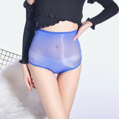 תחתוני נשים שקופים מבריקים שמן מותן גבוה סקסי תחתונים שחור לבן אדום כחול סגול עור אפור חום ורוד תחתונים