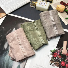 3PCS Panties Women Seamless Briefs Female Underpants Ultra-thin Underwear High Rise Panties Solid Comfy Lingerie Ice Silk