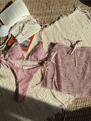 3PCS With Hollow Out Skirt Halter Bikini Female Swimsuit Women Swimwear Three-pieces Bikini set Bather Bathing Suit Swim V6451