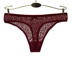 תחתונים סקסיים נשים תחרה משי תחתונים נמוך מותן קשת מוצק צבע תחתוני כותנה מפשעה לנשימה סקסי חוטיני נשים תחתונים