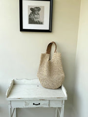 Women Beach Vintage Handmade Woven Shoulder Bag Raffia Rattan Shopping Bags Bohemian Ladies Summer Travel Vacation Casual Totes