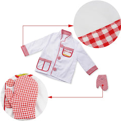 Kid Costume For Chef Uniform Jacket Children Cosplay Kitchen Restaurant Clothing Kindergarten Performance Boys Girls Clothes Set