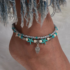 בוהמי צבעוני בעבודת יד חרוזים צמידי קרסול לנשים קיץ חוף קרסול צמיד רגל רגל שרשרת נשי בנות תכשיטי אבזרים