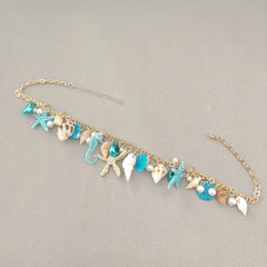 Vacation Beach Charm Bracelets and Necklaces for Women Trendy Starfish Shell Collar Jewelry Bangle Accessories Gifts
