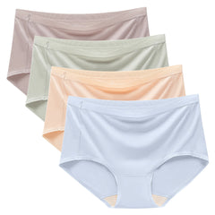 Women's Modal Underwear 4 Pack - Seamless Soft Comfortable Breathable Panties for Ladies Everyday Wear - No Show Elastic Knicker