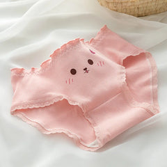 Women's Underwear Briefs Female Cartoon Strawberry Bear Cotton Panties Underpants Low Waist Pantys Ladies Breathable Lingerie