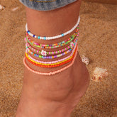 Bohemian Colorful Handmade Beads Anklets for Women Summer Beach Ankle Bracelet Foot Leg Chain Female Girls Jewelry Accessories