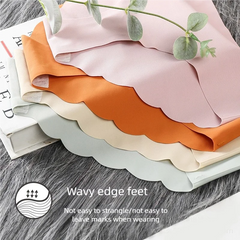 4PCS Seamless underwear for women, solid color breathable mid-waist triangle pants, sexy and comfortable wavy bikini underwear