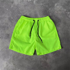 Men‘s Swim Trunks with Side Pockets Summer Casual Solid Color Beach Shorts Quick Dry Lightweight Board Shorts Swimwear Swimsuit