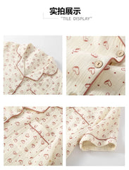 Women's Underwear Set Pure Cotton Summer Home Wear 3 Pieces Short Sleeve Sleepwear Women's Pajamas Female 2025 Lingerie