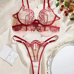 Lace Lingerie Ultra Sexy Underwear Women Set Sexy Adult Delicate Embroidery Intimate Underwear Transparent Bra Lingerie Sets