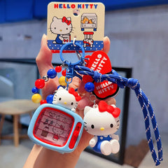 Sanrio Hello Kitty Keychain Girls Bag Pendant Kt Cat Cartoon Doll Toy Exquisite Key Chain Kawaii Surprise Girls Kids Gifts
