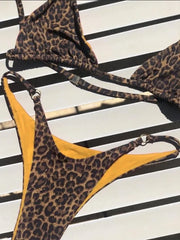 DEKA Leopard Mini Micro Bikini Set Printed Halter Swimwear Women Brazilian Female Swimsuit Two-piece Bather Bathing Suit Swim