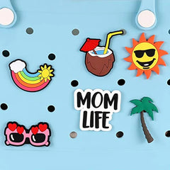 Rubber Beach Bag Accessories Charms - 3" Beach Charm Accessories for Rubber Beach Totes Perfect Tote Accessories for Summer